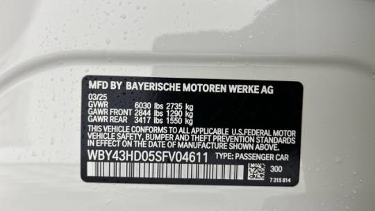 2025 BMW i4 WBY43HD05SFV04611