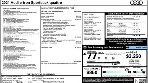 2021 Audi e-tron WA12AAGE6MB023834