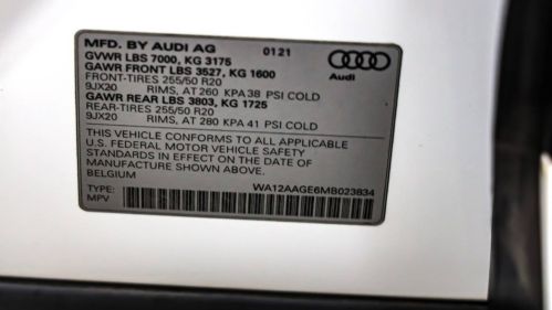 2021 Audi e-tron WA12AAGE6MB023834