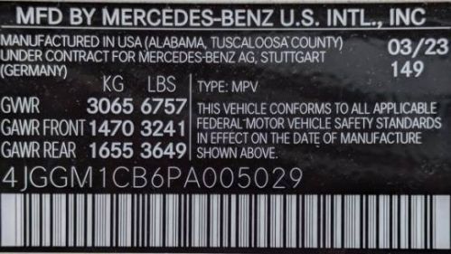 2023 Mercedes EQE SUV 4JGGM1CB6PA005029