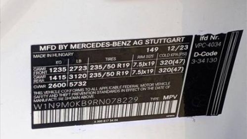 2024 Mercedes EQB W1N9M0KB9RN078229