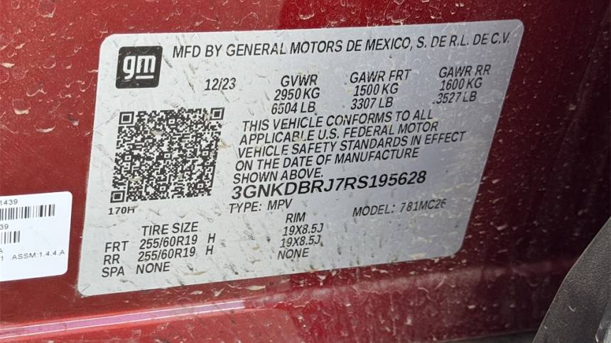 2024 Chevrolet Blazer EV 3GNKDBRJ7RS195628