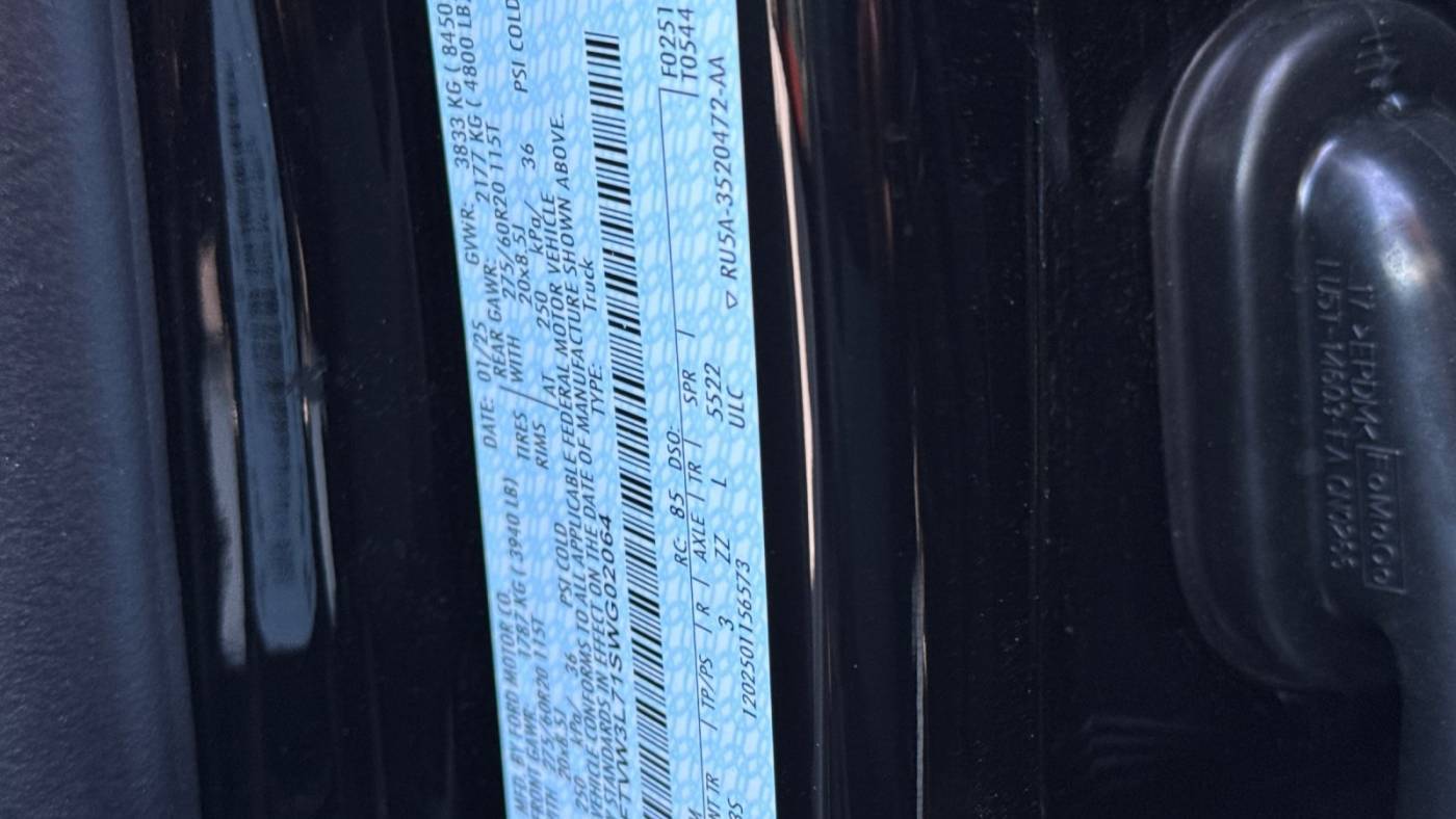 2025 Ford F-150 Lightning 1FTVW3L71SWG02064