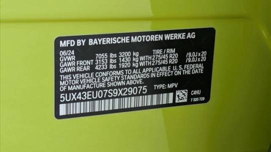 2025 BMW X5 5UX43EU07S9X29075