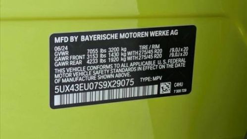 2025 BMW X5 5UX43EU07S9X29075
