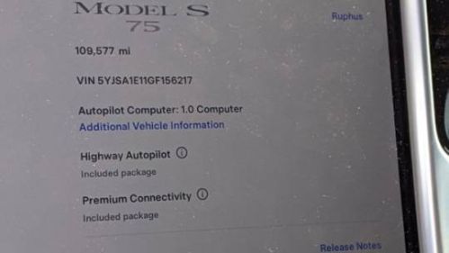 2016 Tesla Model S 5YJSA1E11GF156217