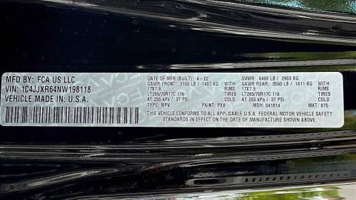 2022 Jeep Wrangler 1C4JJXR64NW198118