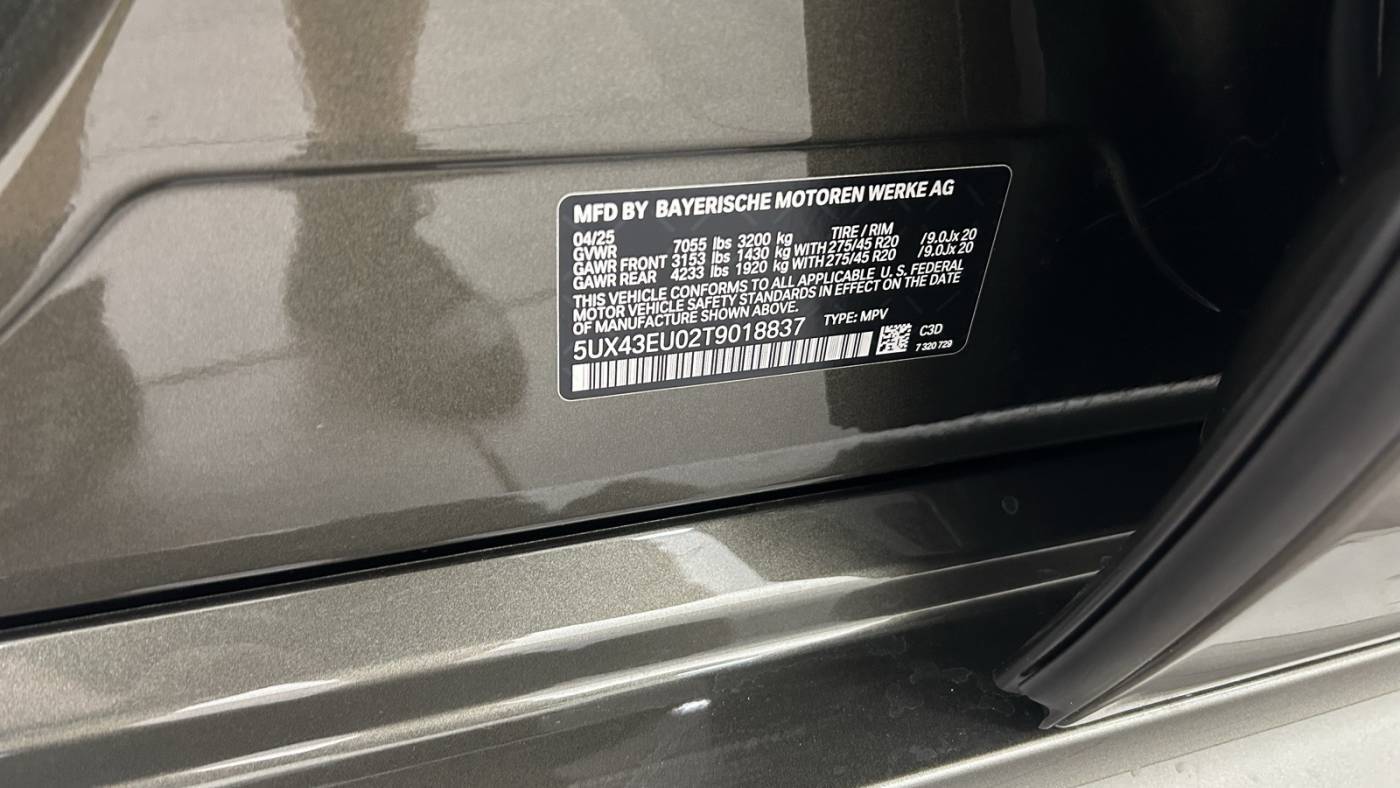 2026 BMW X5 5UX43EU02T9018837