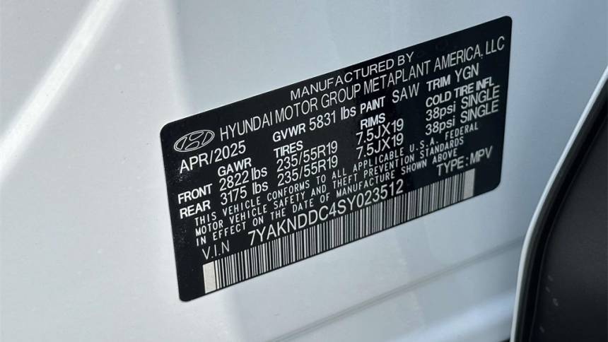 2025 Hyundai IONIQ 5 7YAKNDDC4SY023512
