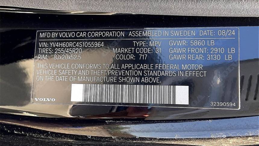 2025 Volvo XC60 YV4H60RC4S1055964