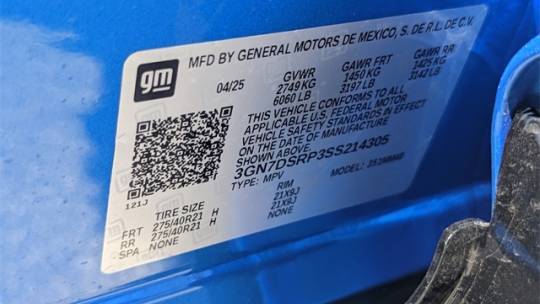 2025 Chevrolet Equinox EV 3GN7DSRP3SS214305