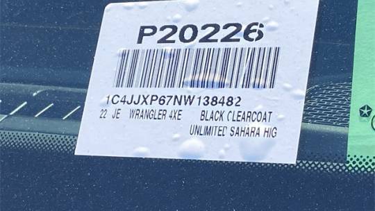 2022 Jeep Wrangler 1C4JJXP67NW138482