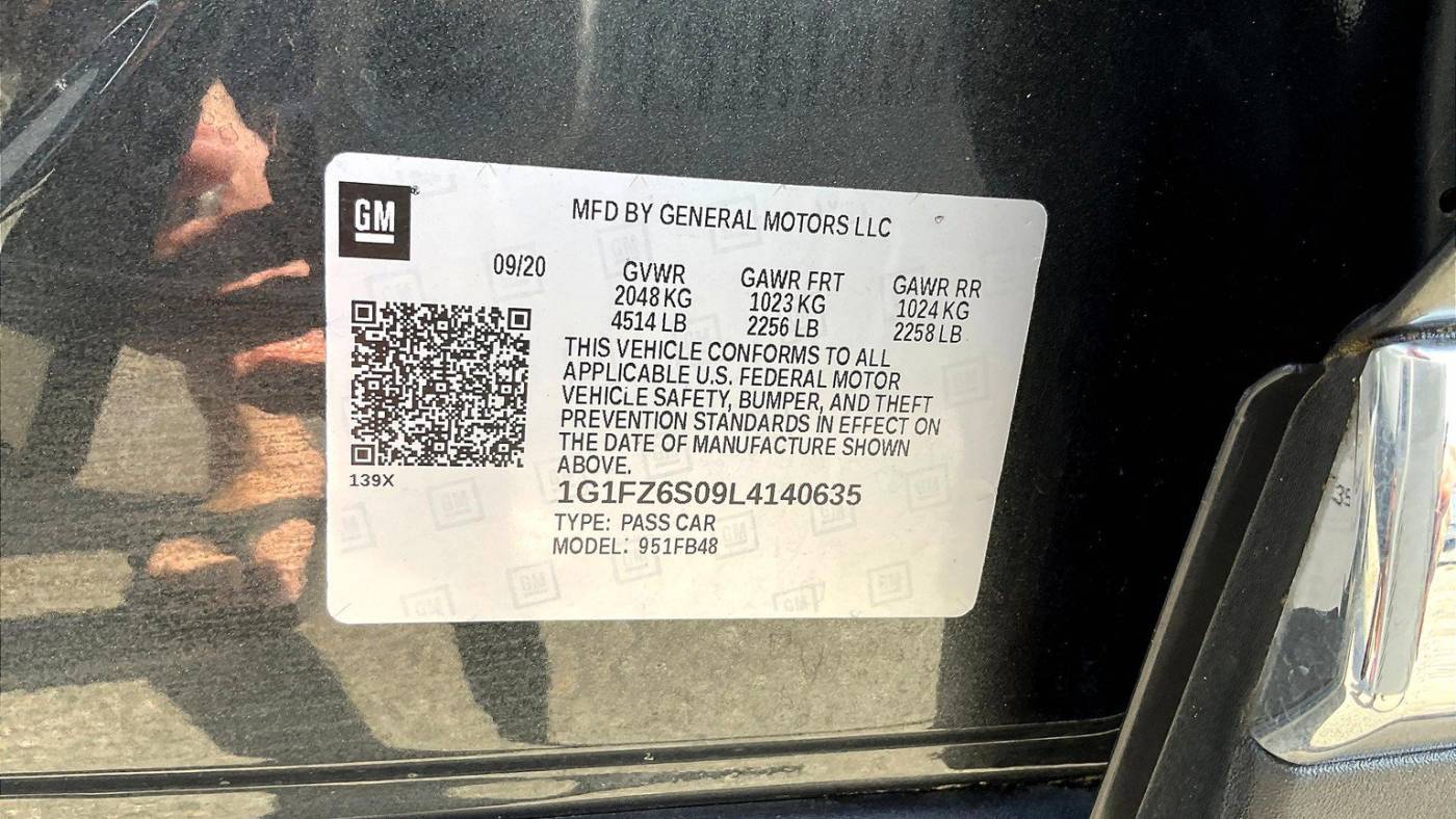 2020 Chevrolet Bolt 1G1FZ6S09L4140635