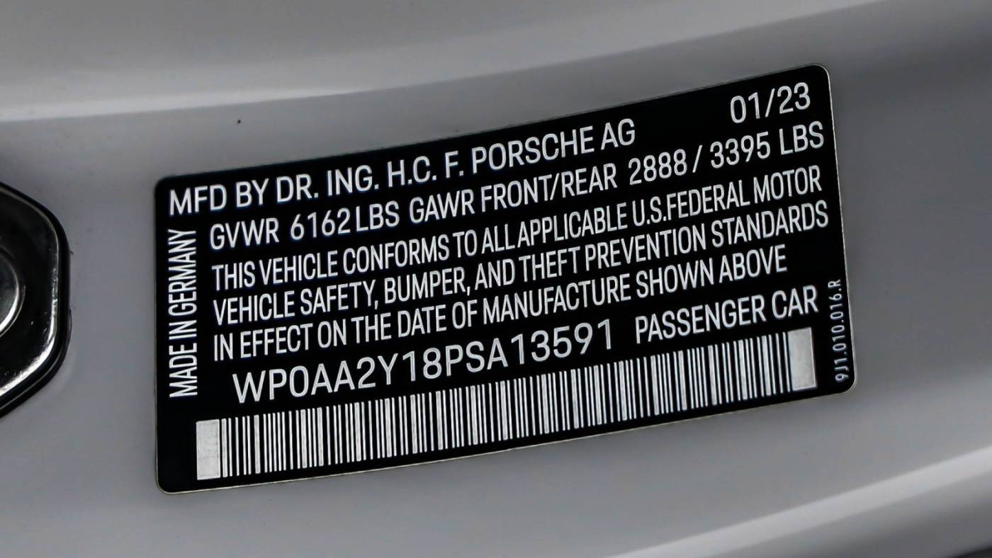 2023 Porsche Taycan WP0AA2Y18PSA13591