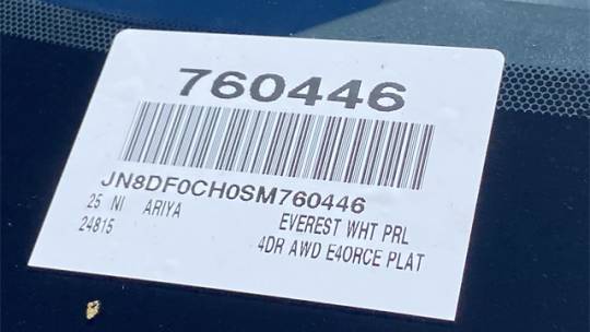 2025 Nissan Ariya JN8DF0CH0SM760446