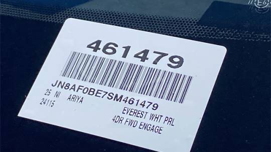 2025 Nissan Ariya JN8AF0BE7SM461479