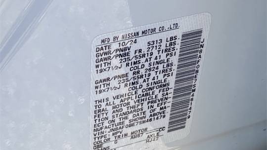 2025 Nissan Ariya JN8AF0BE7SM461479
