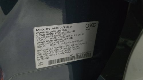 2025 Audi Q6 e-tron WA124BGFXSA040015
