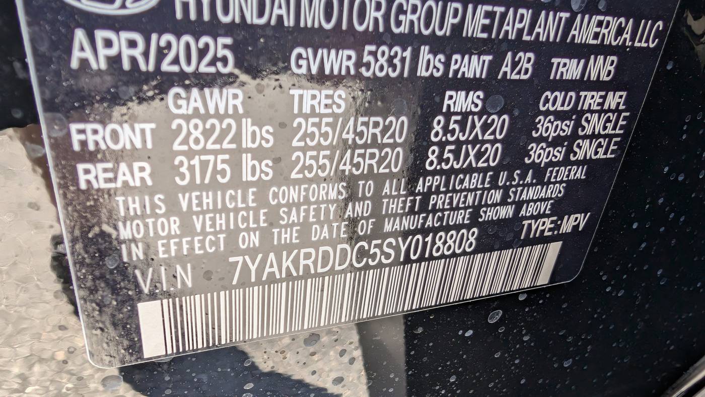 2025 Hyundai IONIQ 5 7YAKRDDC5SY018808