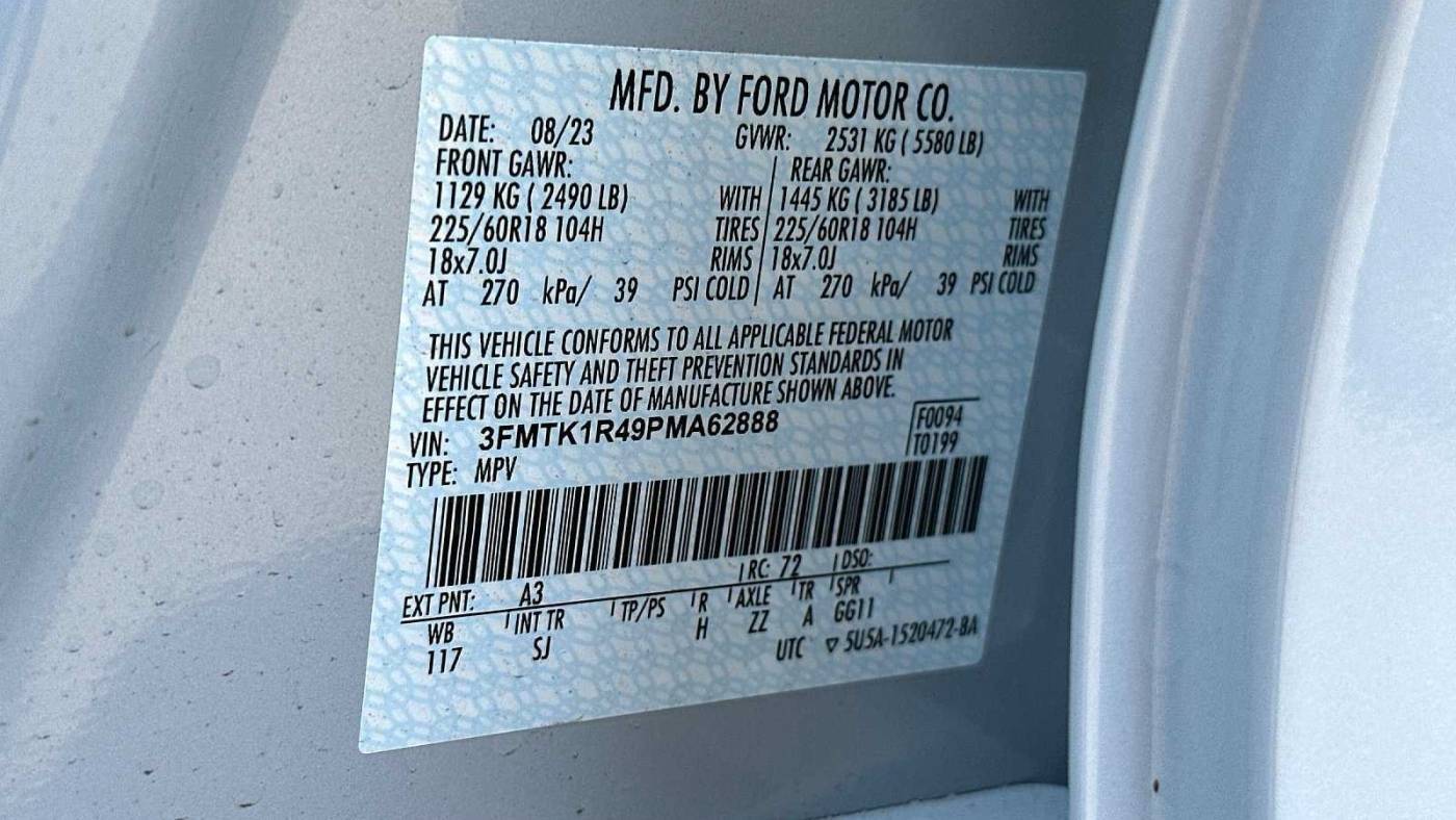 2023 Ford Mustang Mach E 3FMTK1R49PMA62888