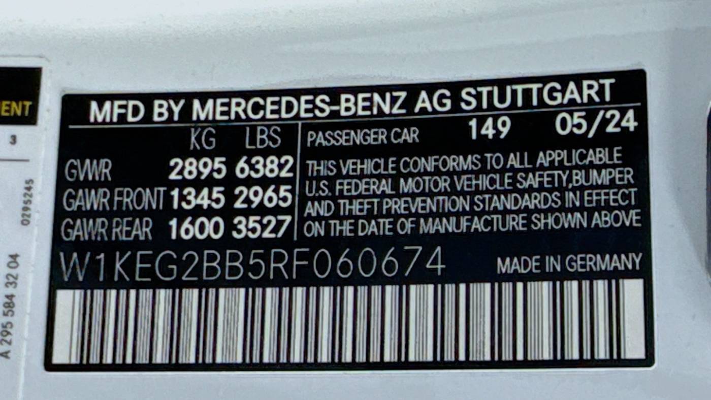 2024 Mercedes EQE Sedan W1KEG2BB5RF060674