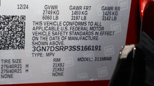 2025 Chevrolet Equinox EV 3GN7DSRP3SS166191