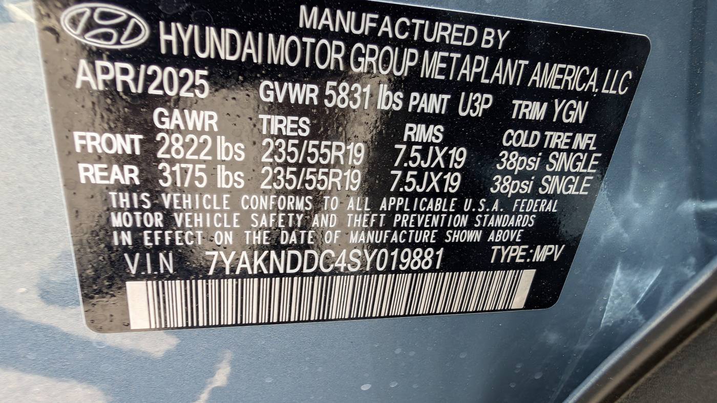 2025 Hyundai IONIQ 5 7YAKNDDC4SY019881