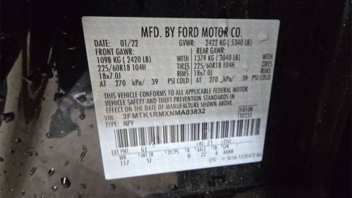 2022 Ford Mustang Mach E 3FMTK1RMXNMA03832