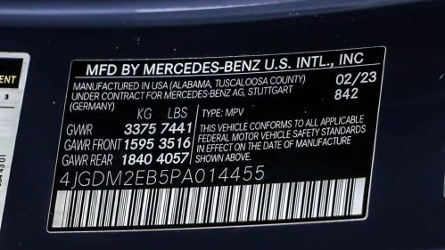 2023 Mercedes EQS SUV 4JGDM2EB5PA014455