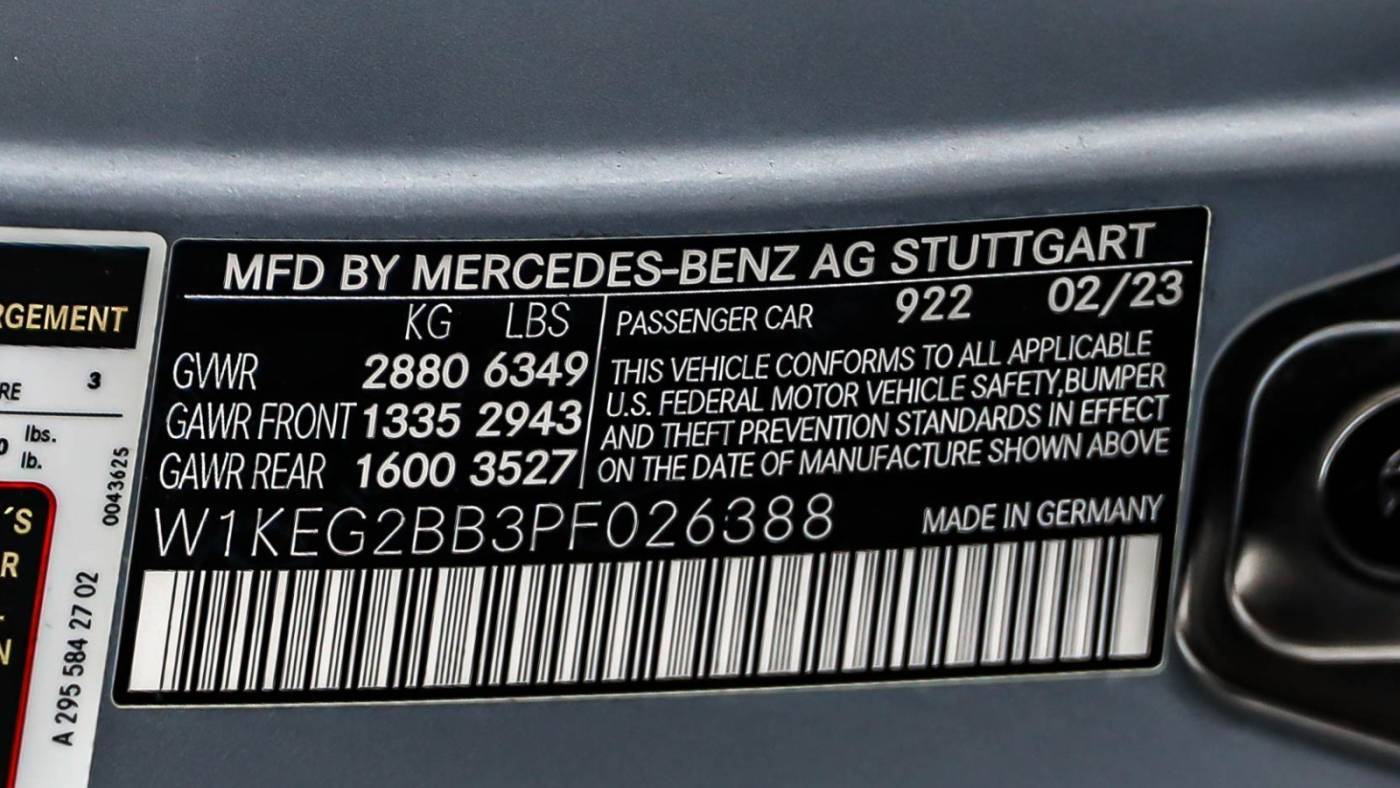 2023 Mercedes EQE Sedan W1KEG2BB3PF026388