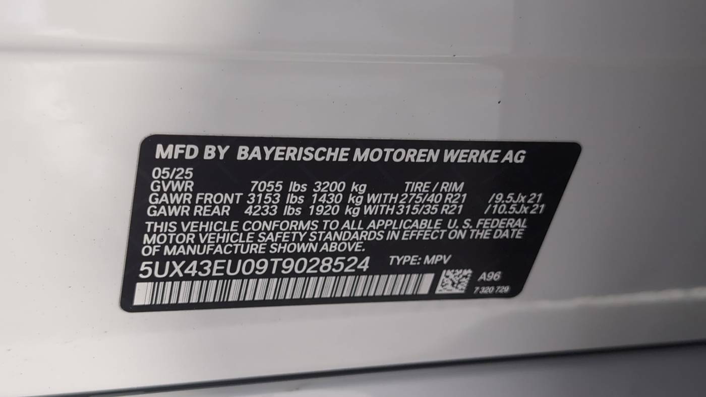 2026 BMW X5 5UX43EU09T9028524