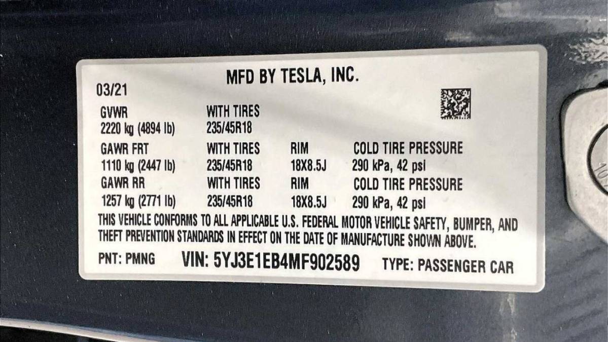 2021 Tesla Model 3 - Images - 35