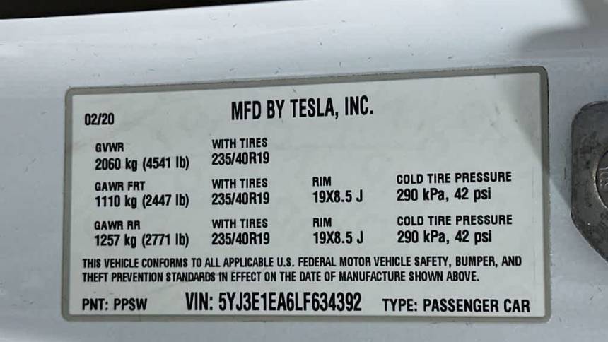 2020 Tesla Model 3 - Images - 21