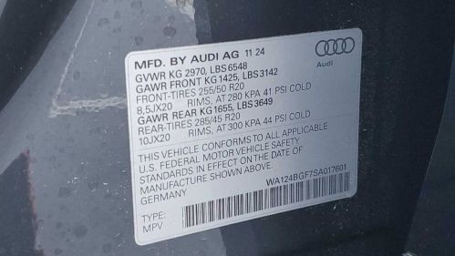 2025 Audi Q6 e-tron WA124BGF7SA017601