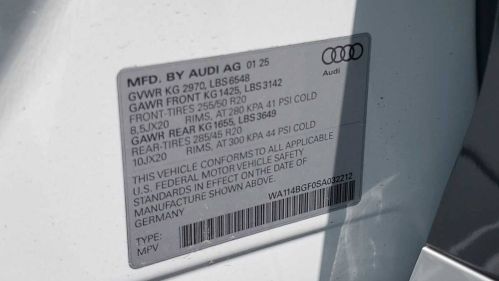 2025 Audi Q6 e-tron WA114BGF0SA032212