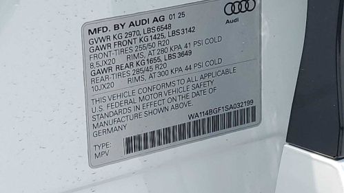2025 Audi Q6 e-tron WA114BGF1SA032199
