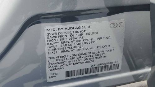 2025 Audi Q4 e-tron WA1LUBFZ8SP045081