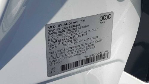2025 Audi Q6 e-tron WA124BGF0SA025443