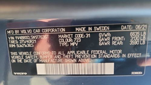 2022 Volvo XC90 YV4BR0CL5N1776367