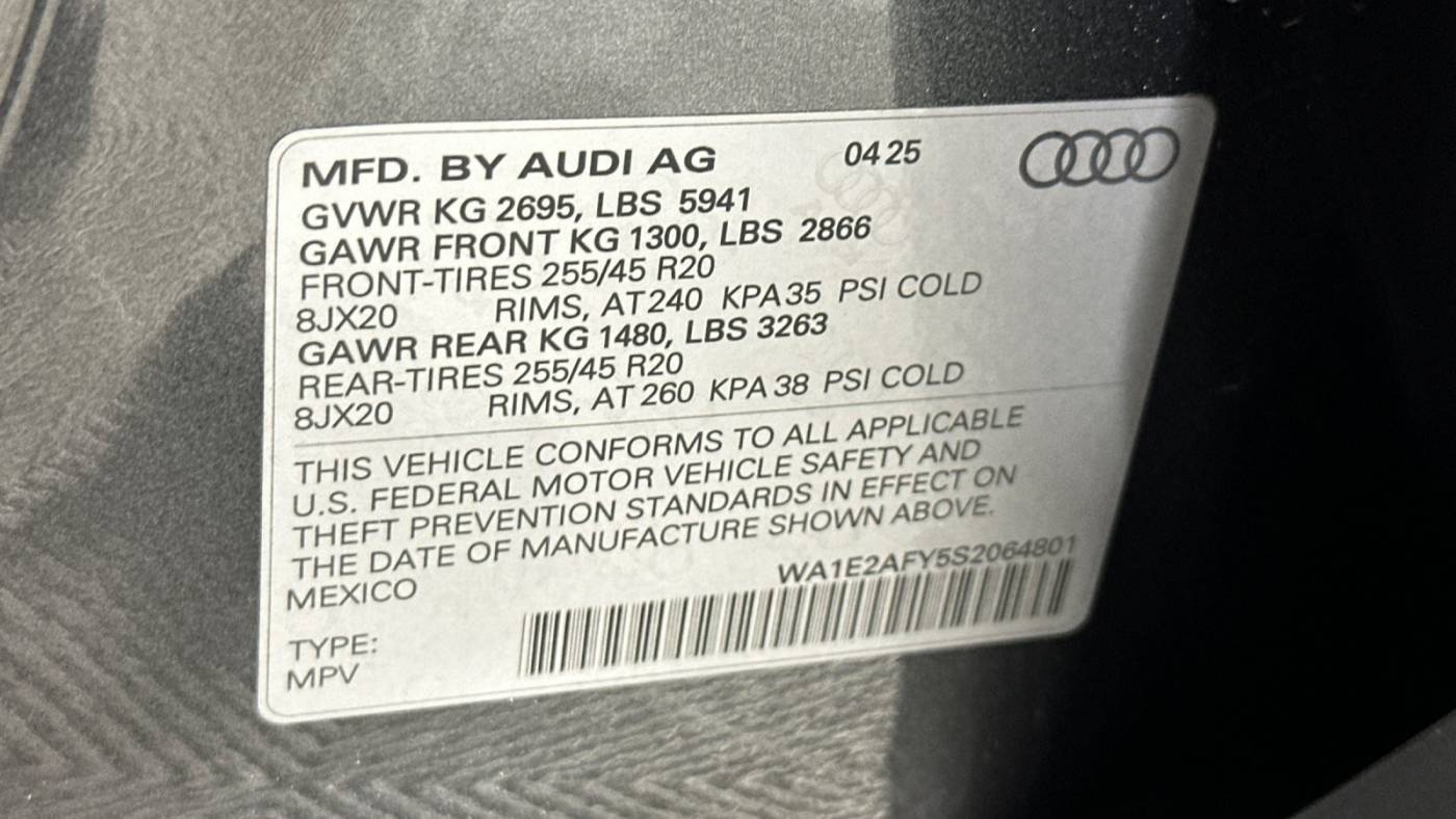 2025 Audi Q5 WA1E2AFY5S2064801