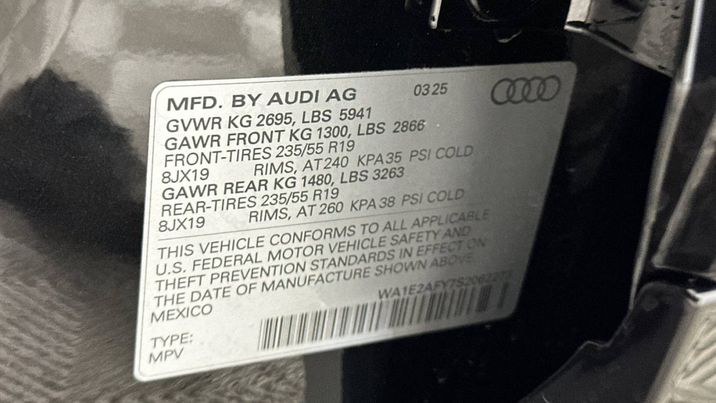 2025 Audi Q5 WA1E2AFY7S2062273