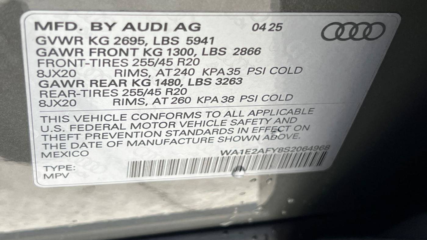 2025 Audi Q5 WA1E2AFY8S2064968